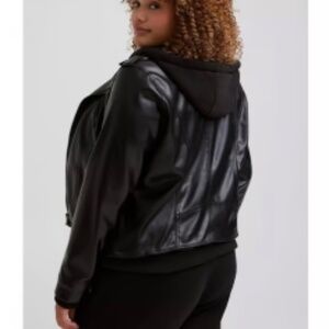 NWT Torrid Mixed Fabric Moto Jacket Size 3